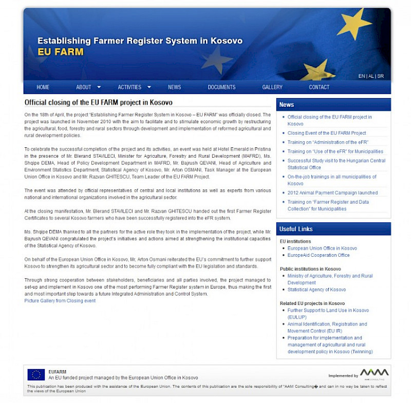 Eurpean Union regjistrimi i fermereve